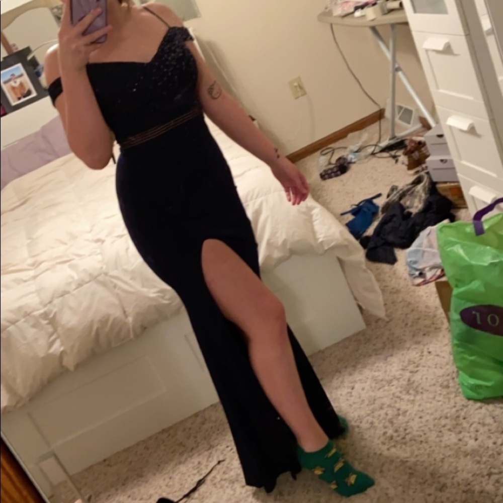 Navy Blue Prom Dress
